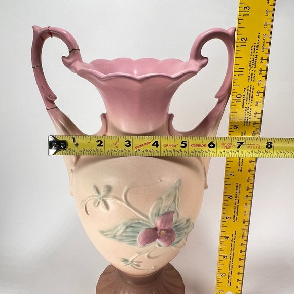 Vtg Hull Art Vase Double Handle Ceramic Wildflower Pastel Matte 40s - Picture 14 of 16